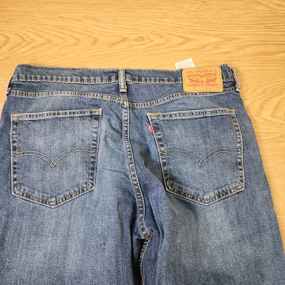 Levis 514 Slim Straight The Original Jeans Mens Size 36x30 Blue Dark Wash Cowboy - Picture 3 of 12